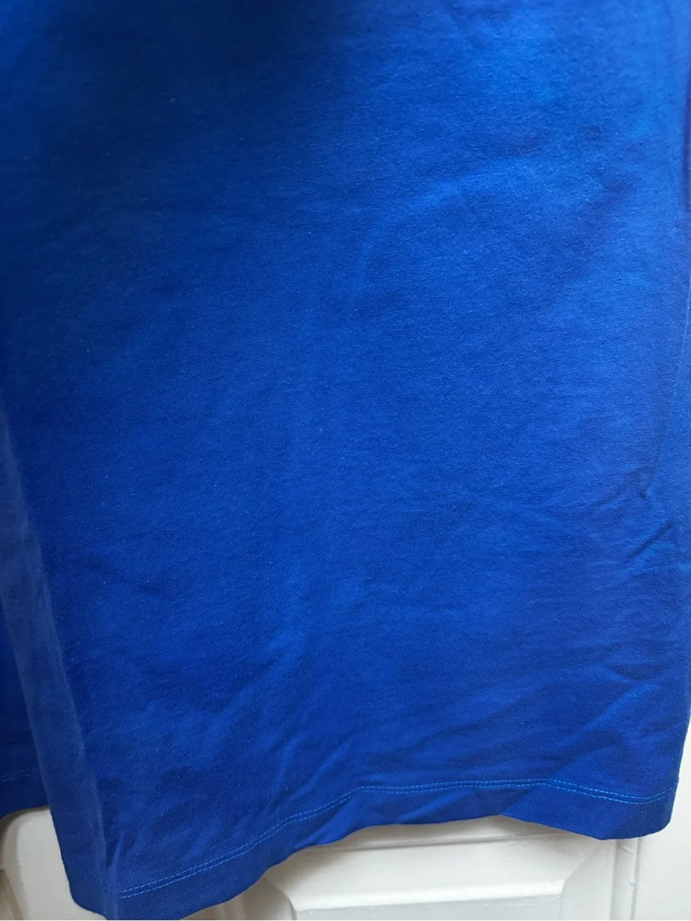 Nike NWT Swoosh Embroidered Black Logo on Royal Blue Tee Shirt Mens XL